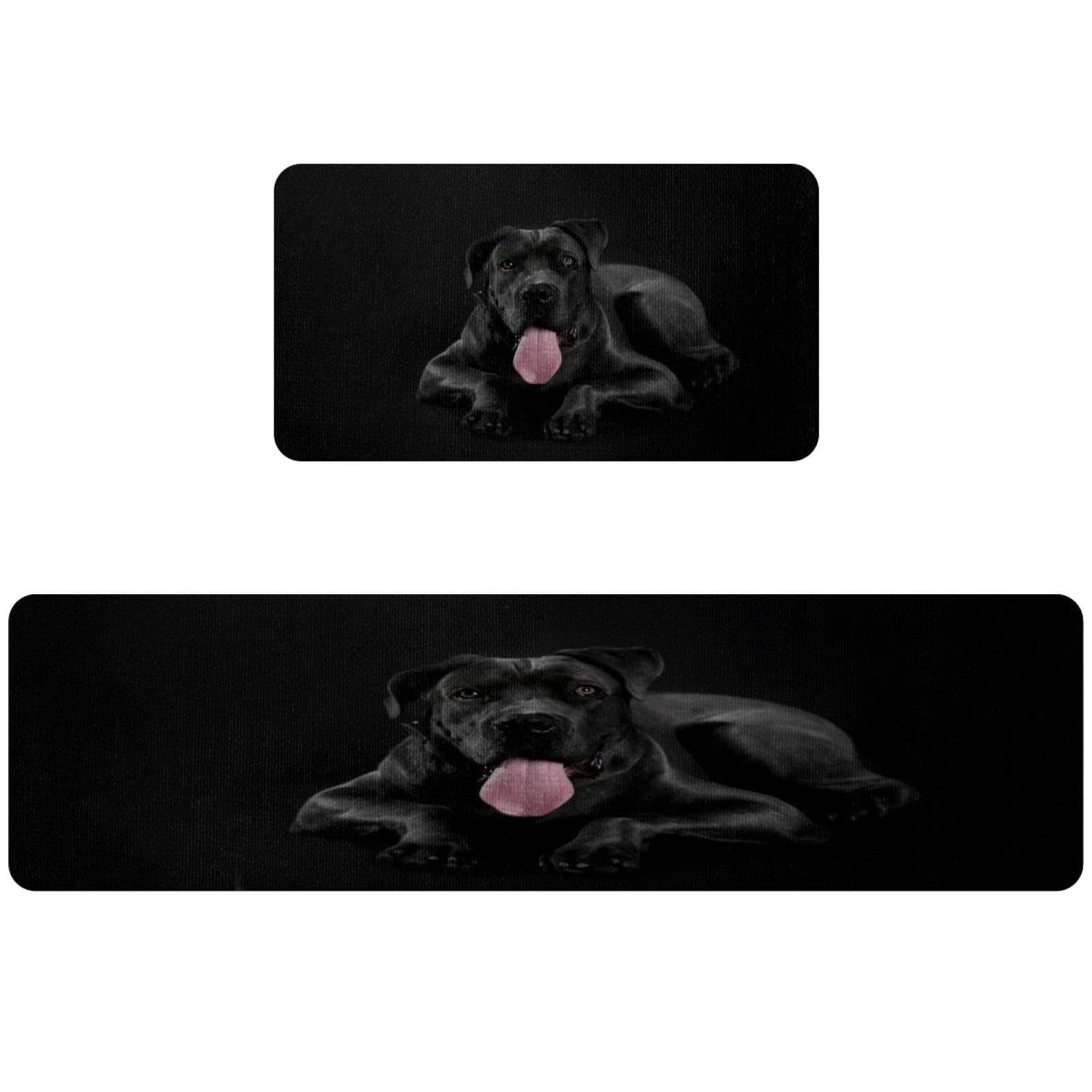 Tapis de cuisine antidérapant lot de 2 contre les glissades motif chien