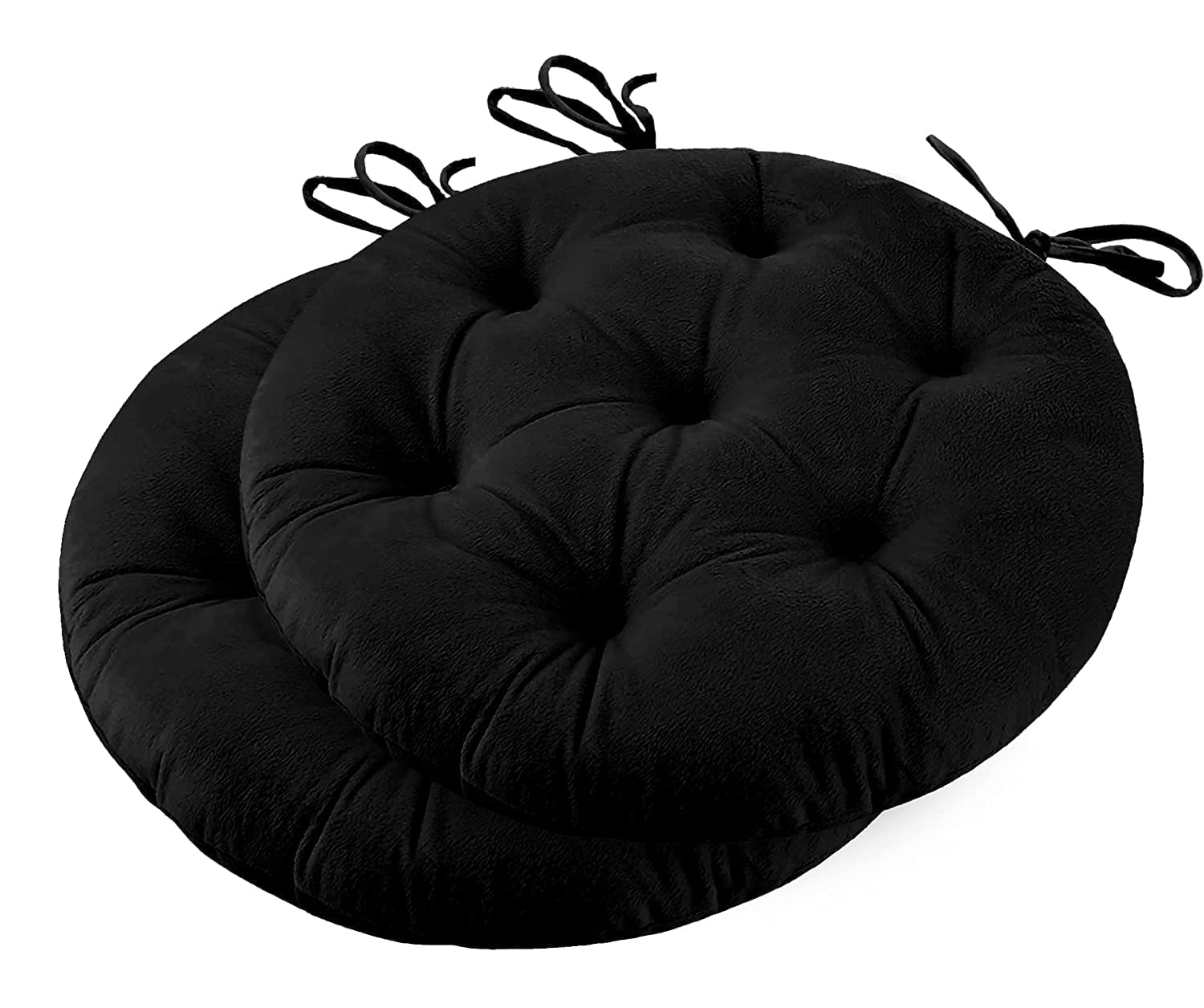 M-TEXITO Round Chair Cushion Microfiber Fabric & Solid Color Cushion Pad Soft & Comfortable Sitting (Pack of 2) (24 * 24, Black) (B0CV4GWZQ7) Amazon Price History, Amazon Price Tracker