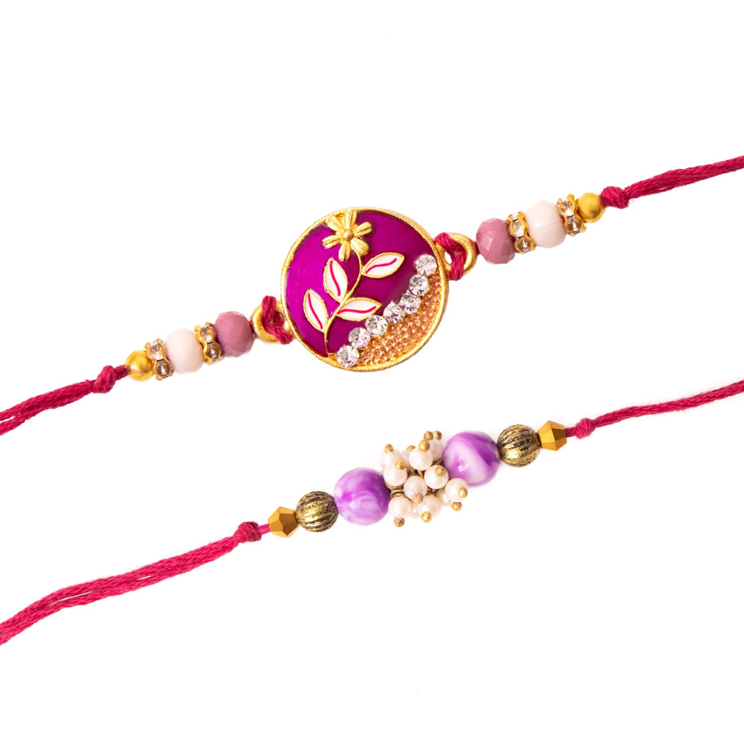 Kaameri Bazaar Raksha Bandhan Flower and lariya beads rakhi for brother with Roli Chawal pack - Set of 2 Rakhis rakhi rakhi for sister rakhis rakshabandhan rakhi (B0D14T6V5F) Amazon Price History, Amazon Price Tracker