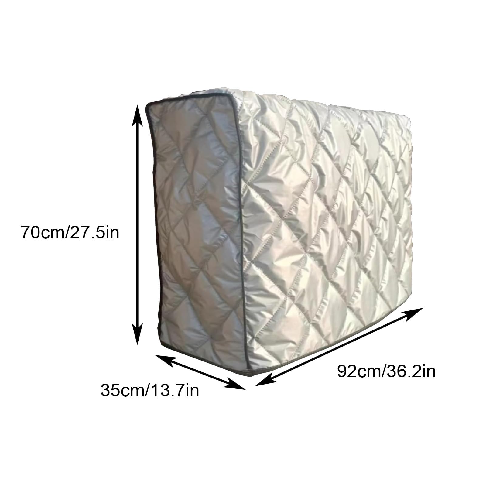Funda para aire acondicionado exterior, protección impermeable de 5 lados, resistente a los rayos UV, duradera, se adapta a 92 x 35 x 70 cm, resistente a la intemperie