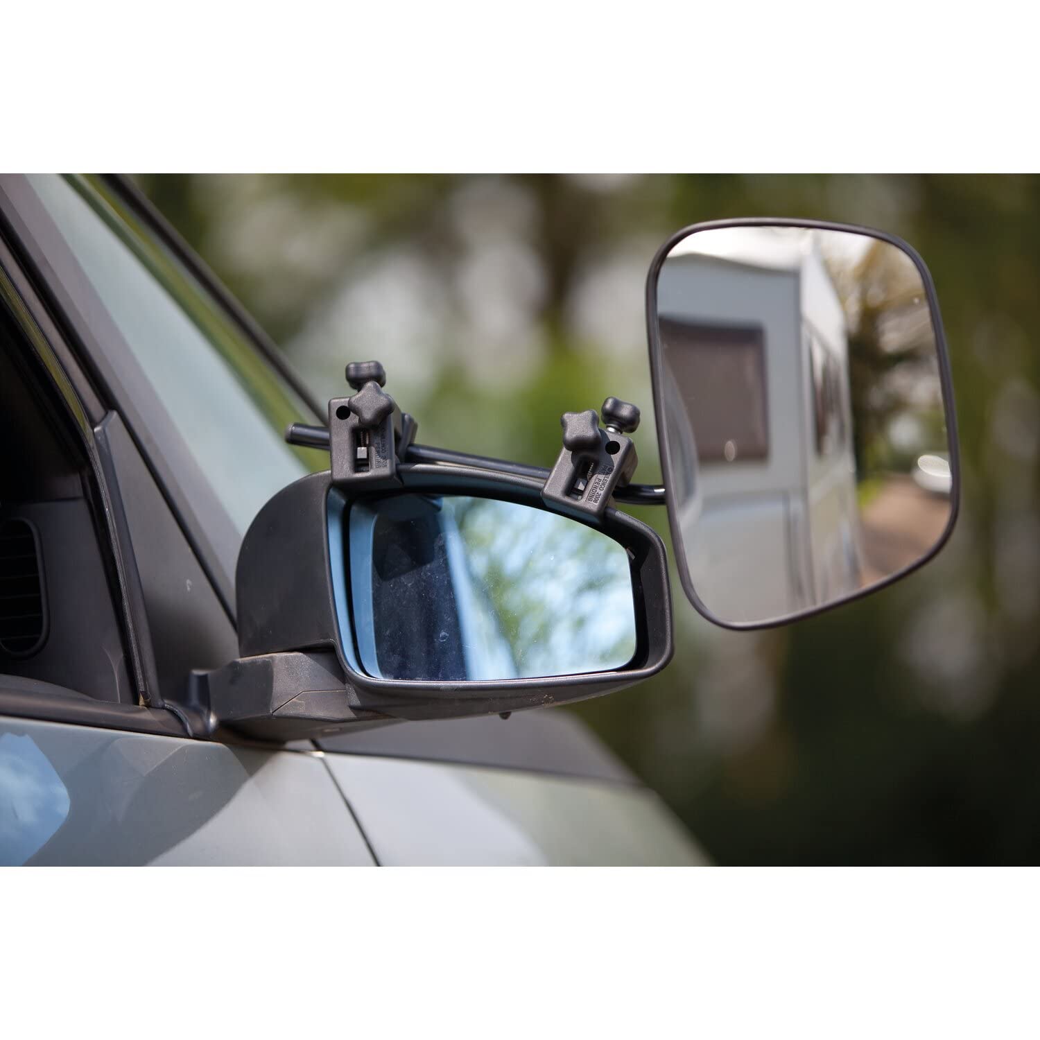 Milenco Universalspiegel Grand Aero Mirror XXL Convex, 2er-Set inkl. Spiegeltasche, Weiß