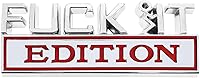 Vista 27 de Fuck It Edition Emblema para automóvil, calcomanías de decoración de parachoques de auto, calcomanía para guardabarros laterales 3D
