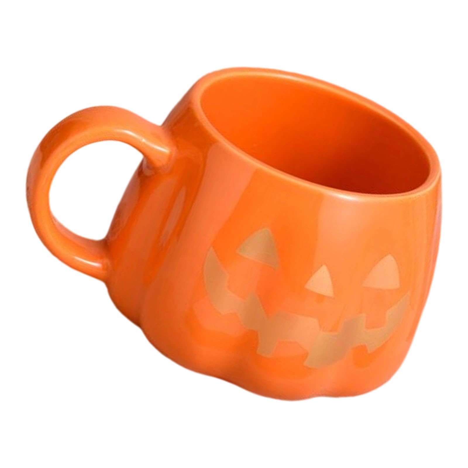 Elnwnnkc Ceramic Pumpkin Cup Halloween Oriented Cup with Not Deadly Luminousness Excellent for Daily Use Kitchen Dining Otherwise Present Thoughts Halloween Pumpkin
