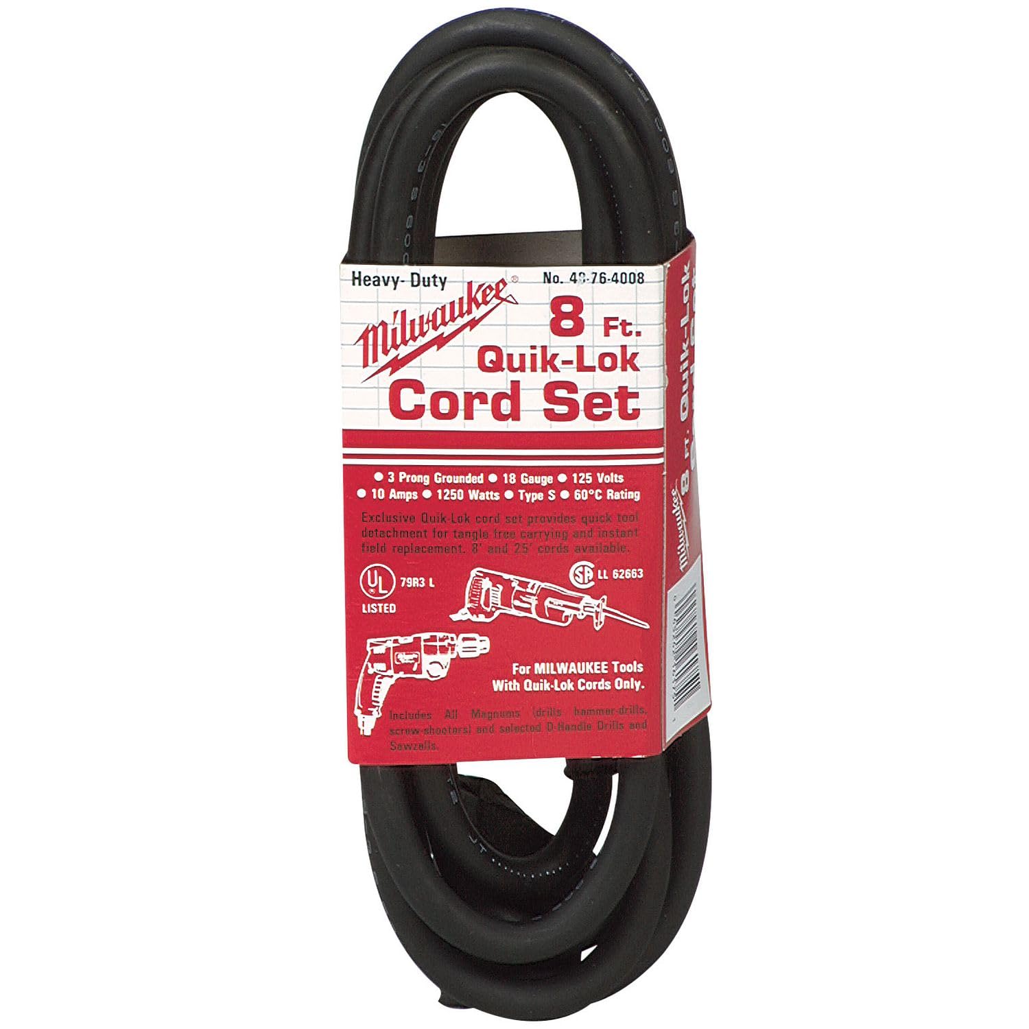 Milwaukee Electric Tool 48-76-4008 Quick Lock Cord - Amazon.com