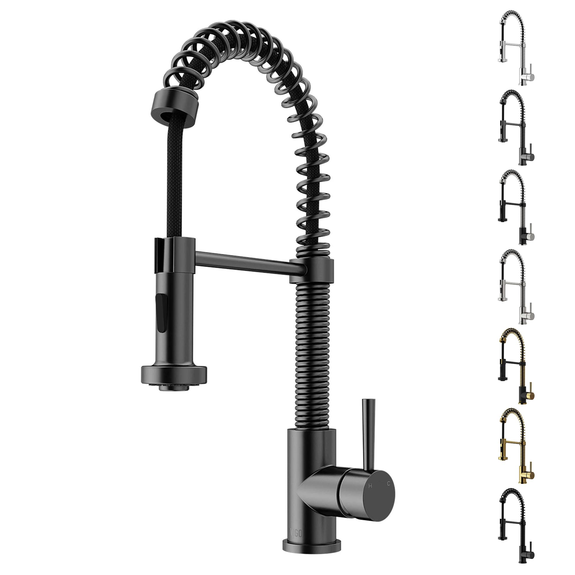 VIGO Edison 19'' H Single Handle Pull-Down Sprayer Kitchen Faucet