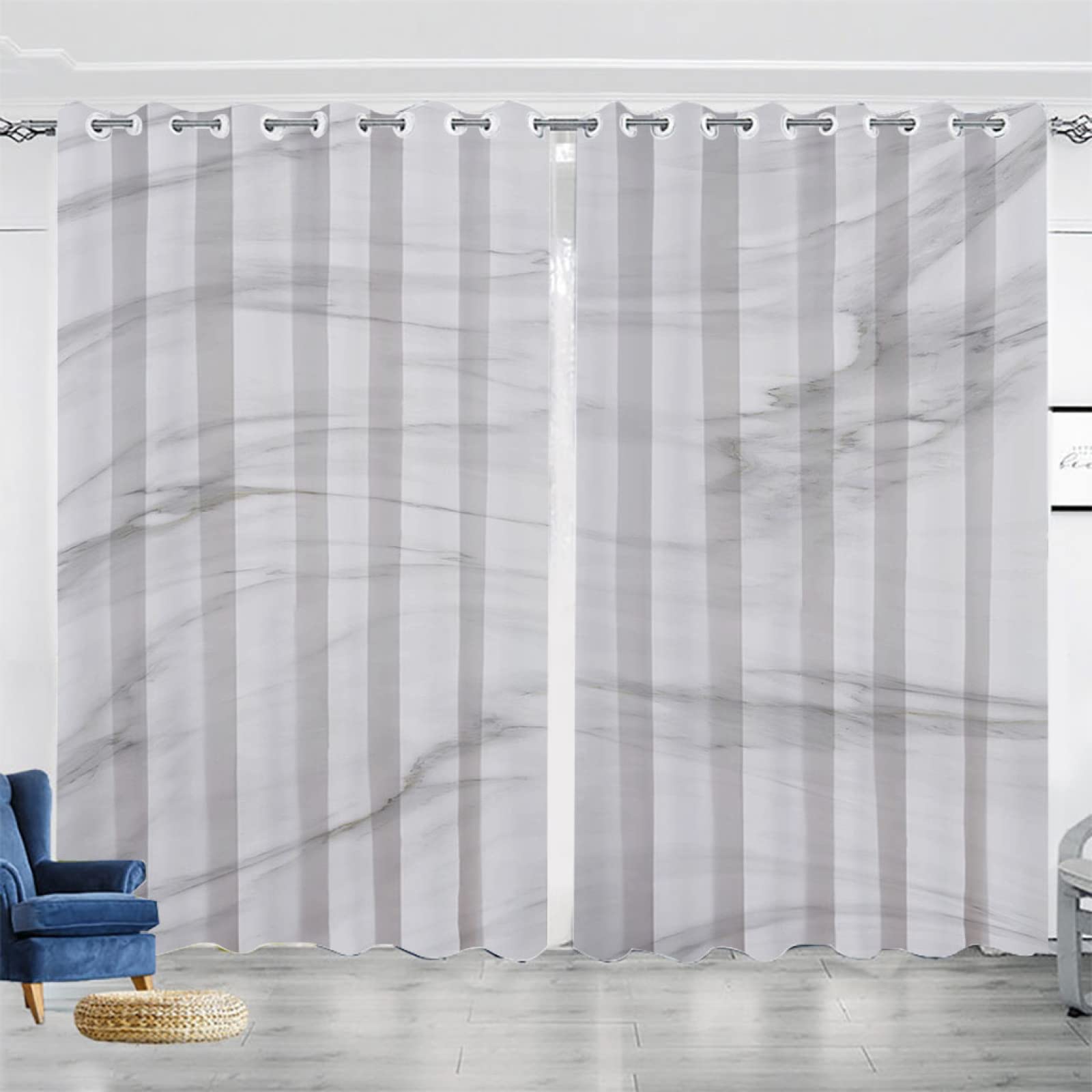 Vorhang Blickdicht Verdunklungsvorhänge Gardienen 2-SetMuster 150x166cm