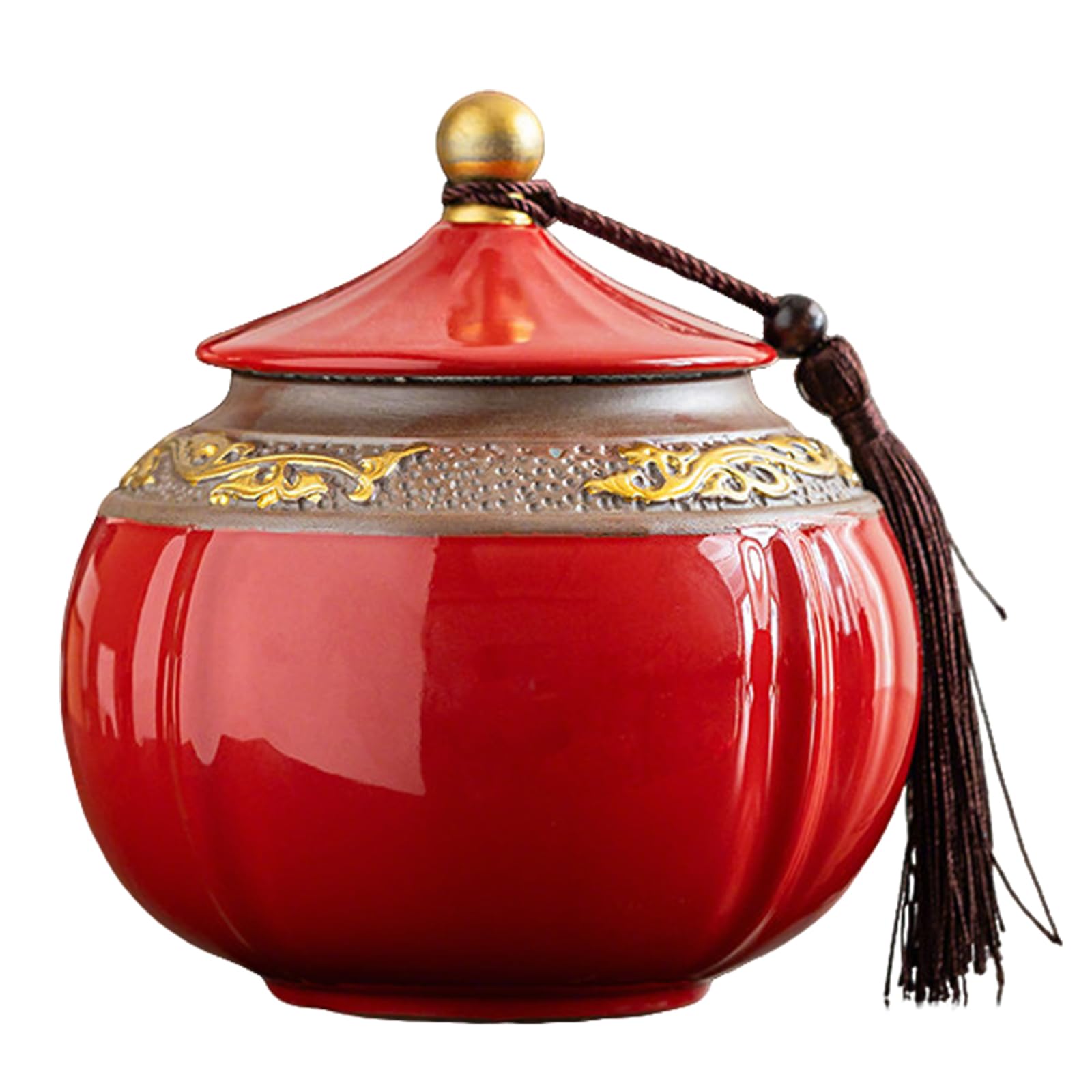 Upgbrf E Airtight Ceramic Tea Canister Art Jar 900Ml Capacity Hand-Painted Decorativ Kitchen Storag Jar Uniqu Cultural,