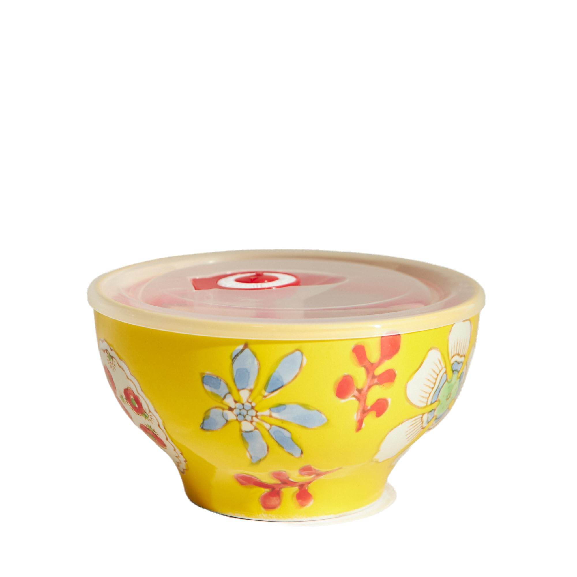 Chumbak Yellow Floral Motif Ceramic Storage Bowl - 450ml