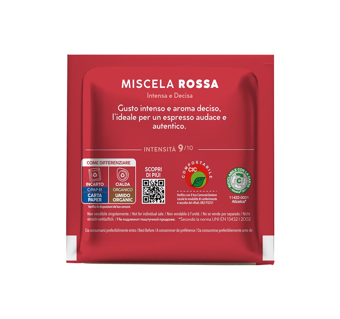 Caffè Borbone Cialda Compostabile, Miscela Rossa - 150 Cialde - Sistema ESE