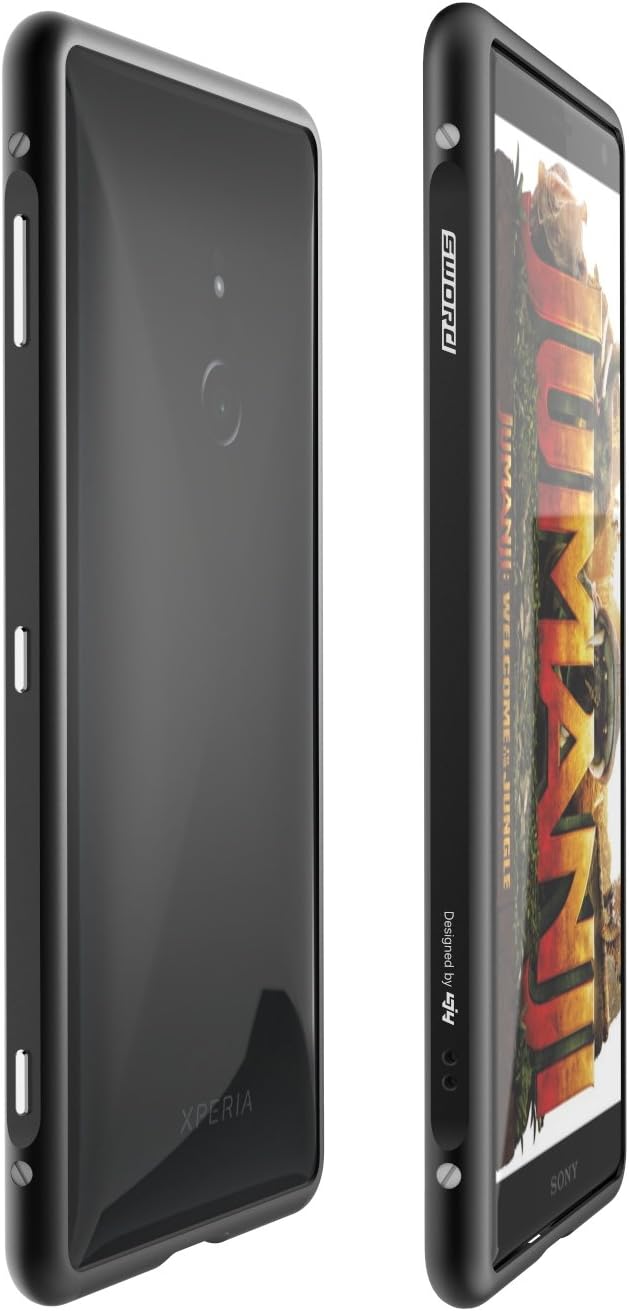 SONY XPERIA XZ2 Case, CNC Aircraft Metal Bumper Cases, Aluminum Alloy Bumper Frame for Xperia XZ2 5.7’’(Black)