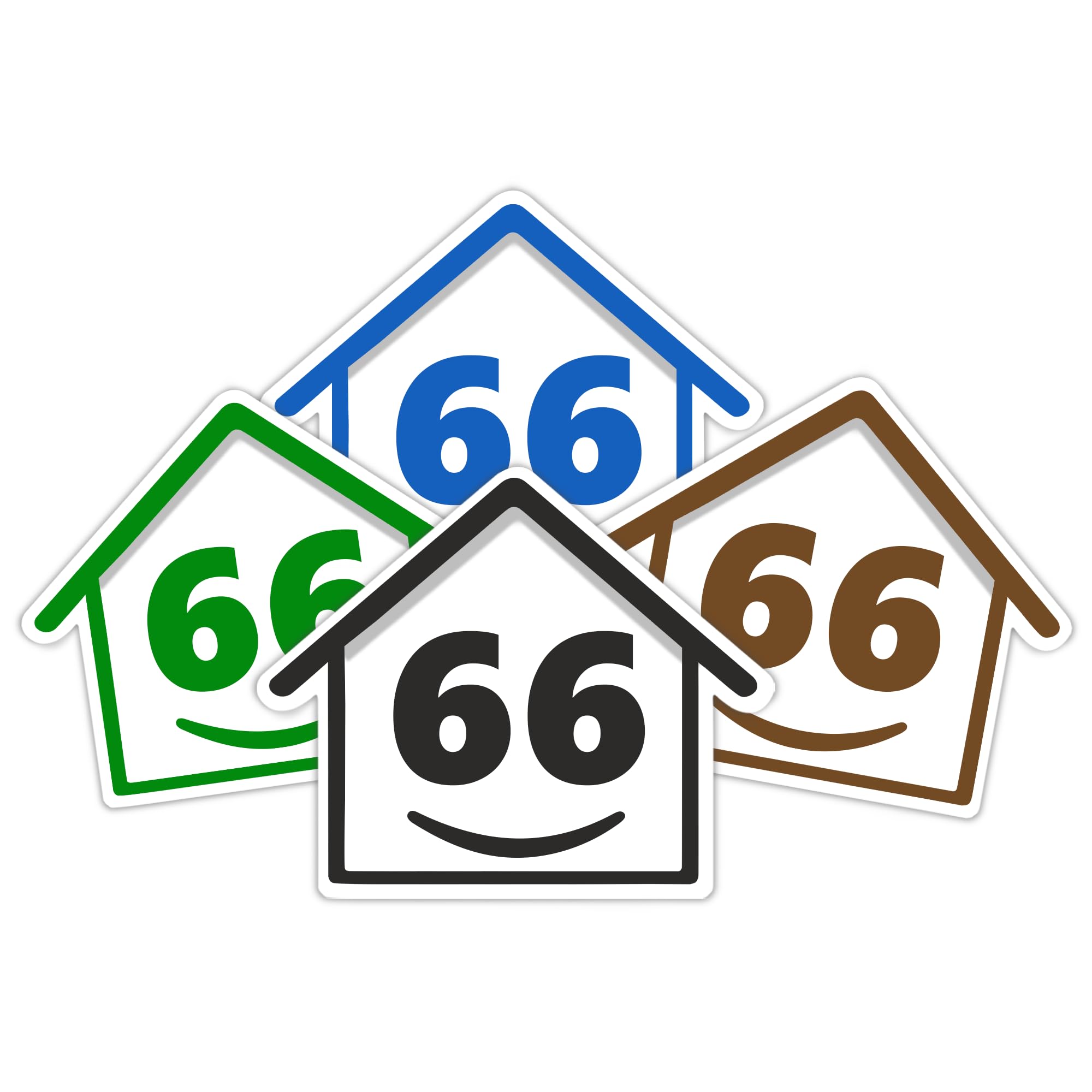 4 x Bin Numbers for Wheelie Bins, 1-99, 15cm ‘Happy House’ Colour Design Dustbin Stickers, Easy Application Stick On Number Stickers - Weatherproof Self Adhesive Vinyl – Blue, Black, Green, Brown (11) — view 84