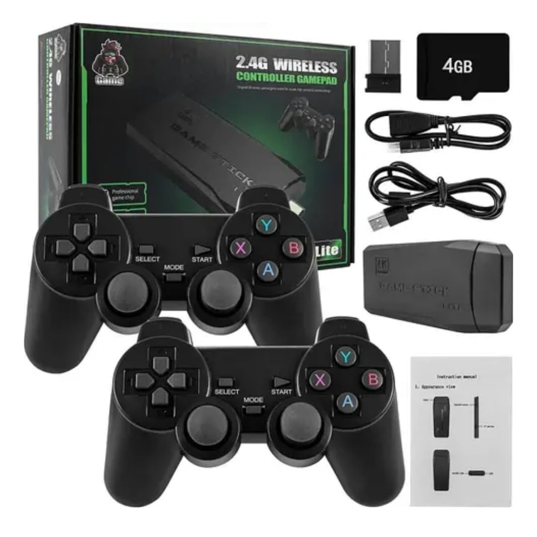 2026 PowerNri Retro Pocket Fun Station - 4K HDMI Plug & Play Wireless Game Set with 2 Player Action Games | Sonic, Snow Bros, Street Fighter, Gaming Console for Kids & Family Entertainment