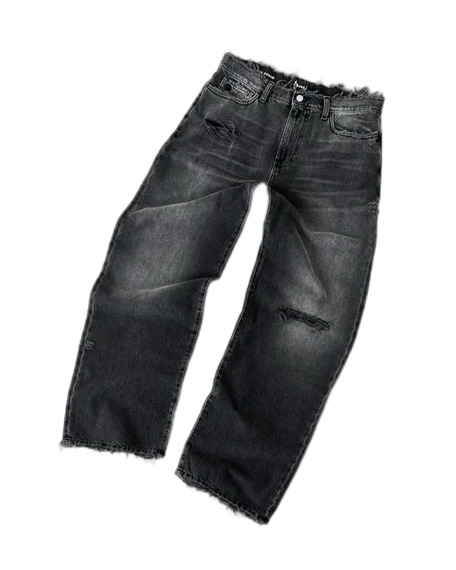 Frauen Mode Straße Bekleidung Retro Große Baggy Jeans Gothic Casual Hohe Taille Gerade Bein Jeans