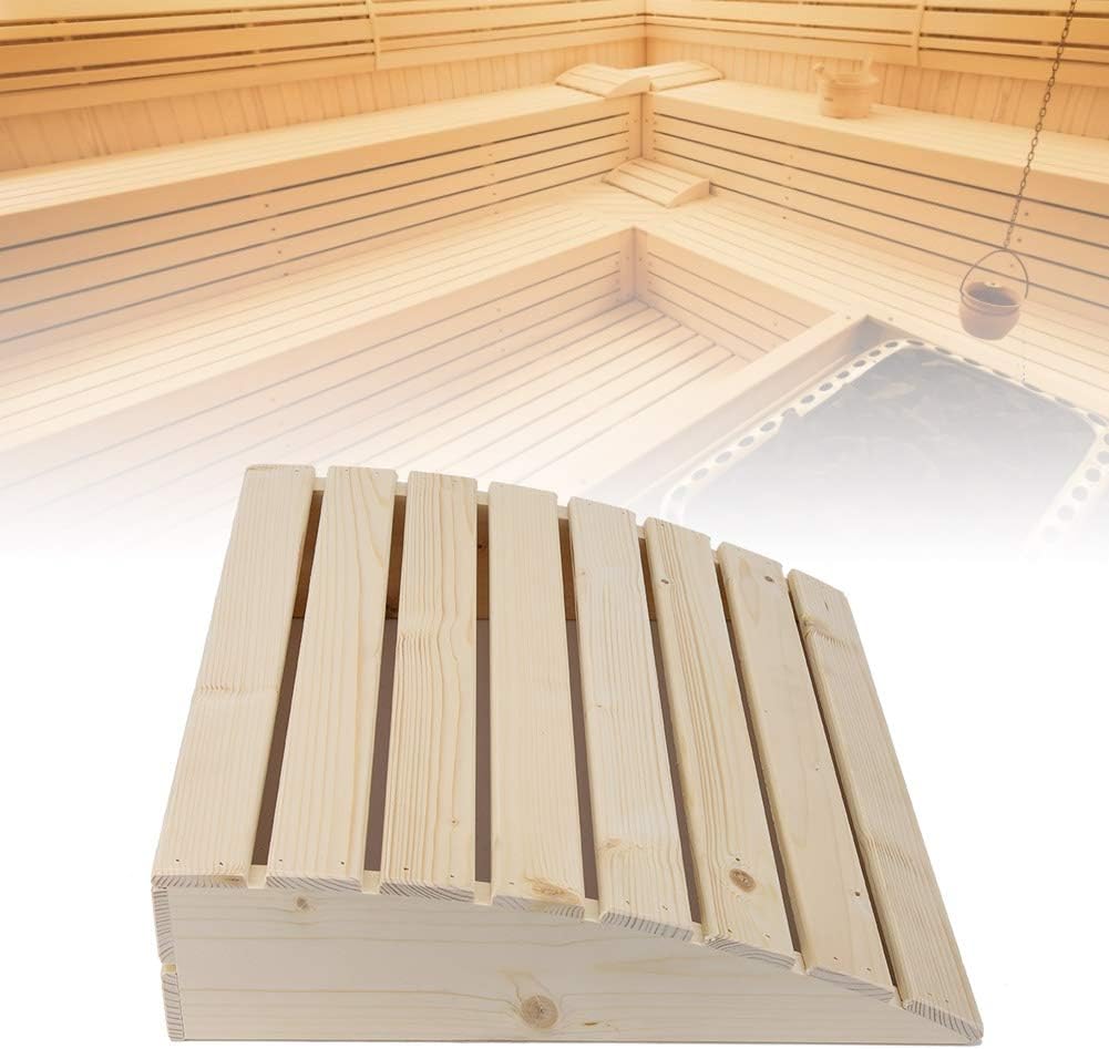 Wooden Sauna Pillow, Practical Comfortable Sauna Room Pillow Headrest Sauna Supplies Accessories for Stiff Neck, Shoulder Pain, Spinal Health, and Relaxation (Wooden Sauna Pillow)