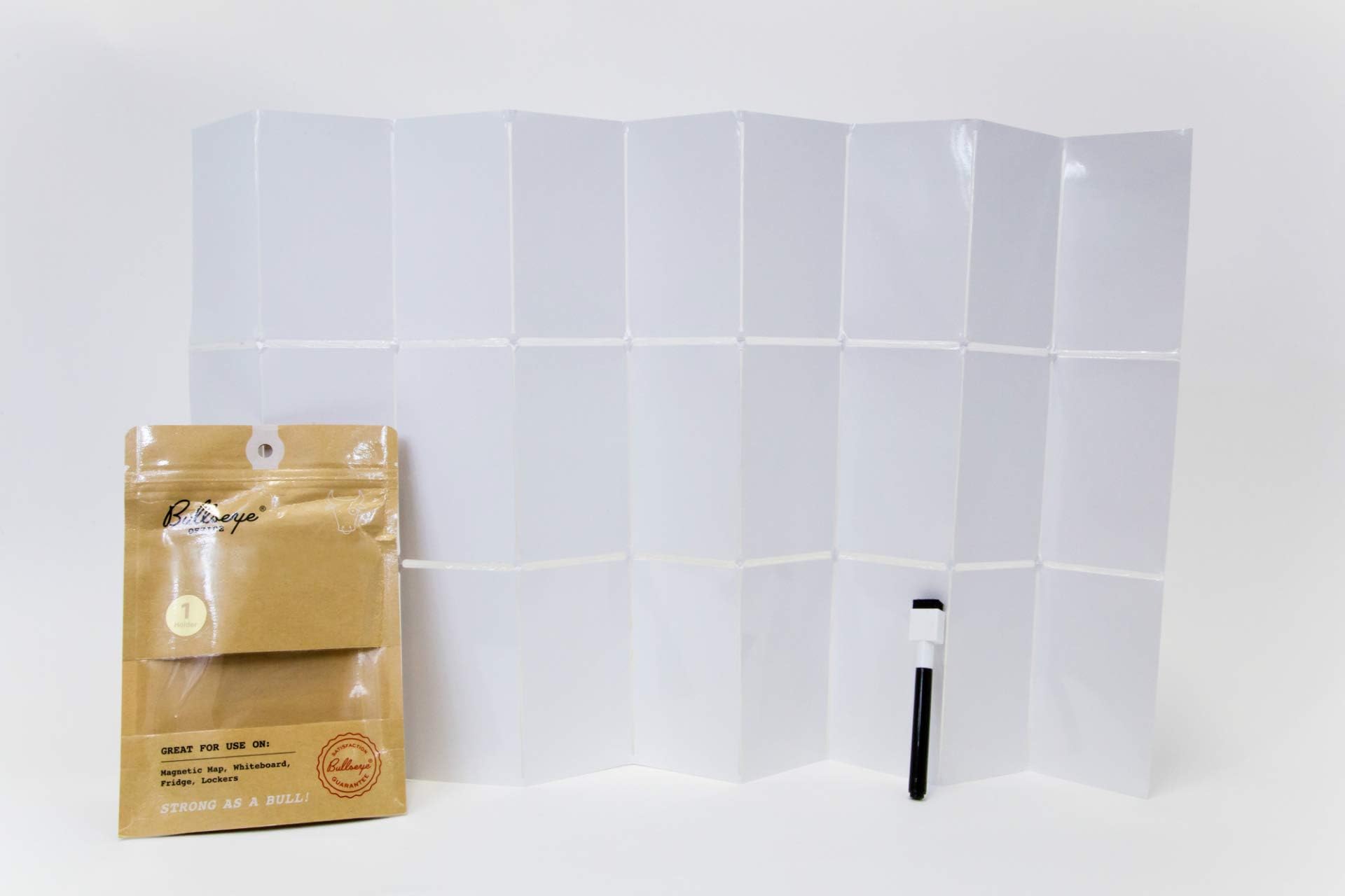 Bullseye Office Whiteboard - Foldable Portable Pocket Whiteboard with Marker