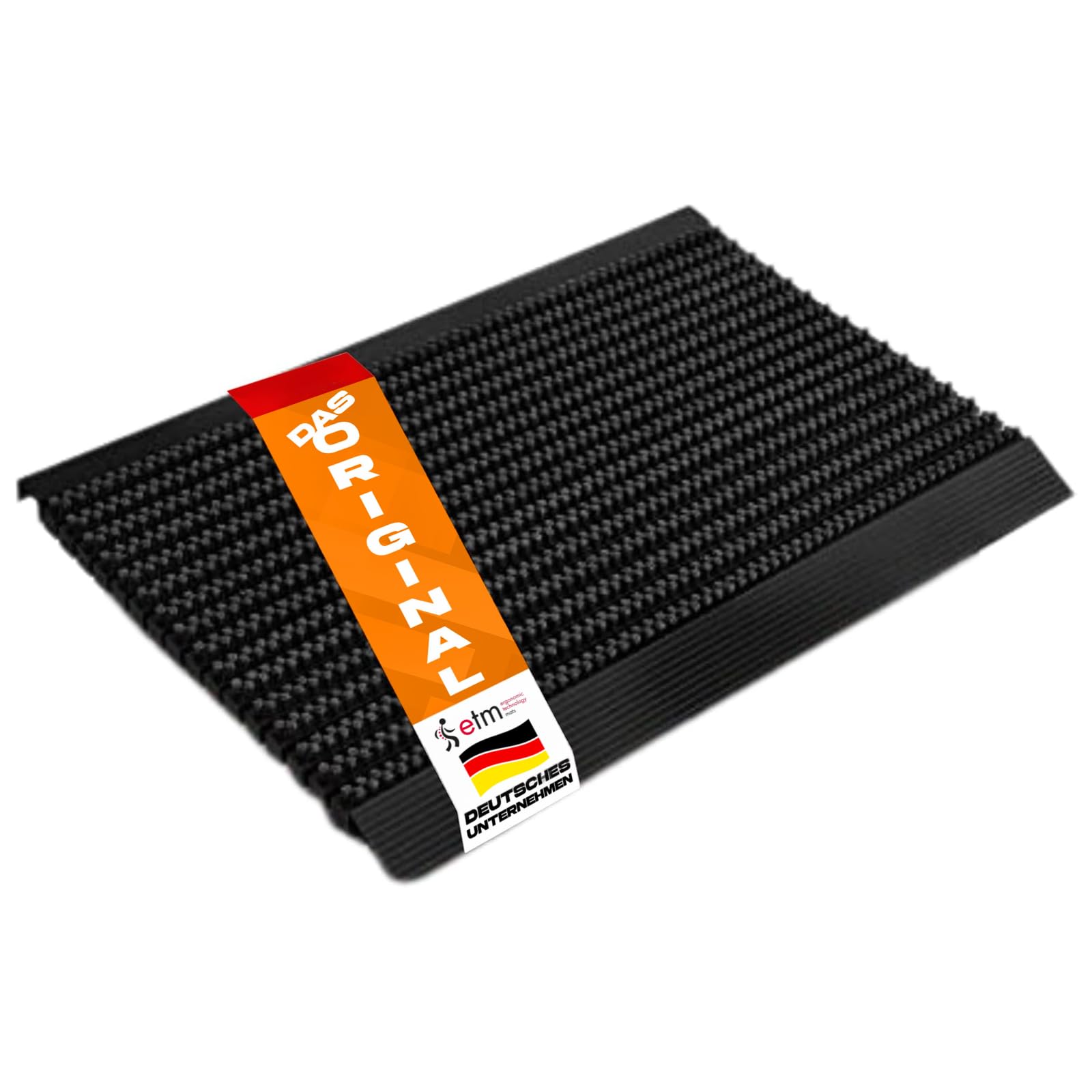 etm Fussabtreter Aussenbereich Alu -Verschiedene Modelle - rostfrei & wetterfest - Haustür Fußabtreter (Power Brush -schwarz mit PVC Rahmen, 60 x 90 cm)