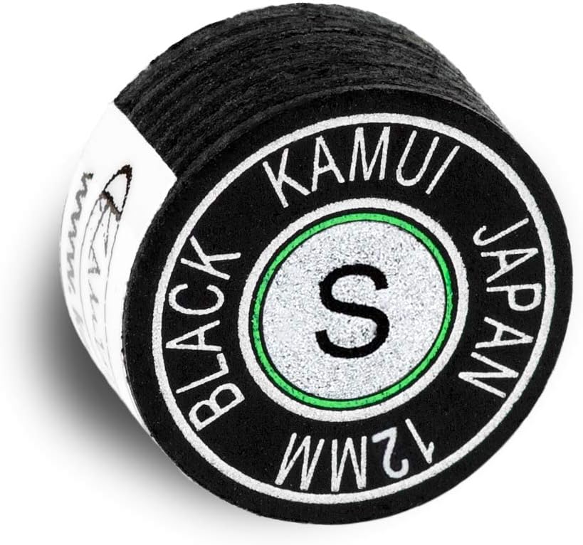 KAMUI Black Laminated Pool Billiard CUE TIP - 1 pc (Soft, 12 mm)