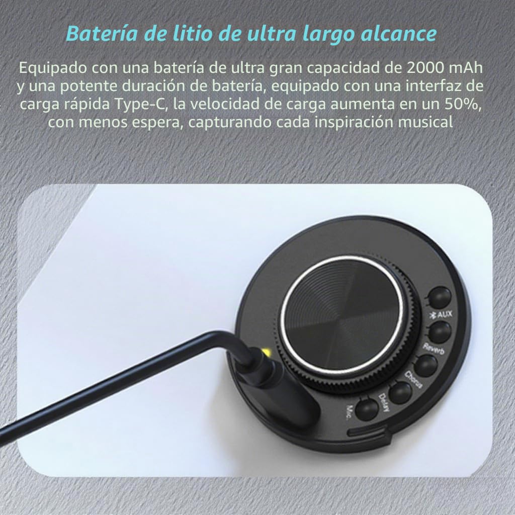 Sistema de preamplificador de Guitarra Trans de la Misma frecuencia SFT con retardo de Coro de reverberación, batería Recargable de Iones de Litio (Necesita Agujeros de Apertura para Instalar)