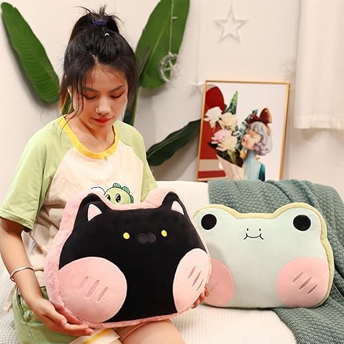 Miniatura 3 de ARELUX Almohada de peluche de anime de rana suave de 18 pulgadas, lindo juguete de peluche kawaii, decoración de habitación, regalos de cumpleaños