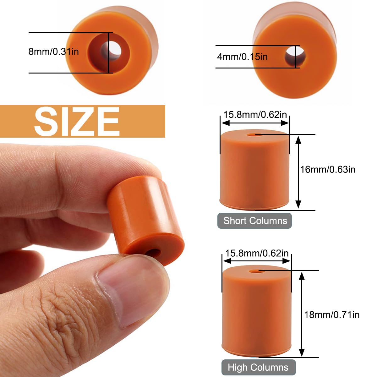 3d Drucker Zubehör 3DMAN Heatbed Silicone Leveling Column, Solid