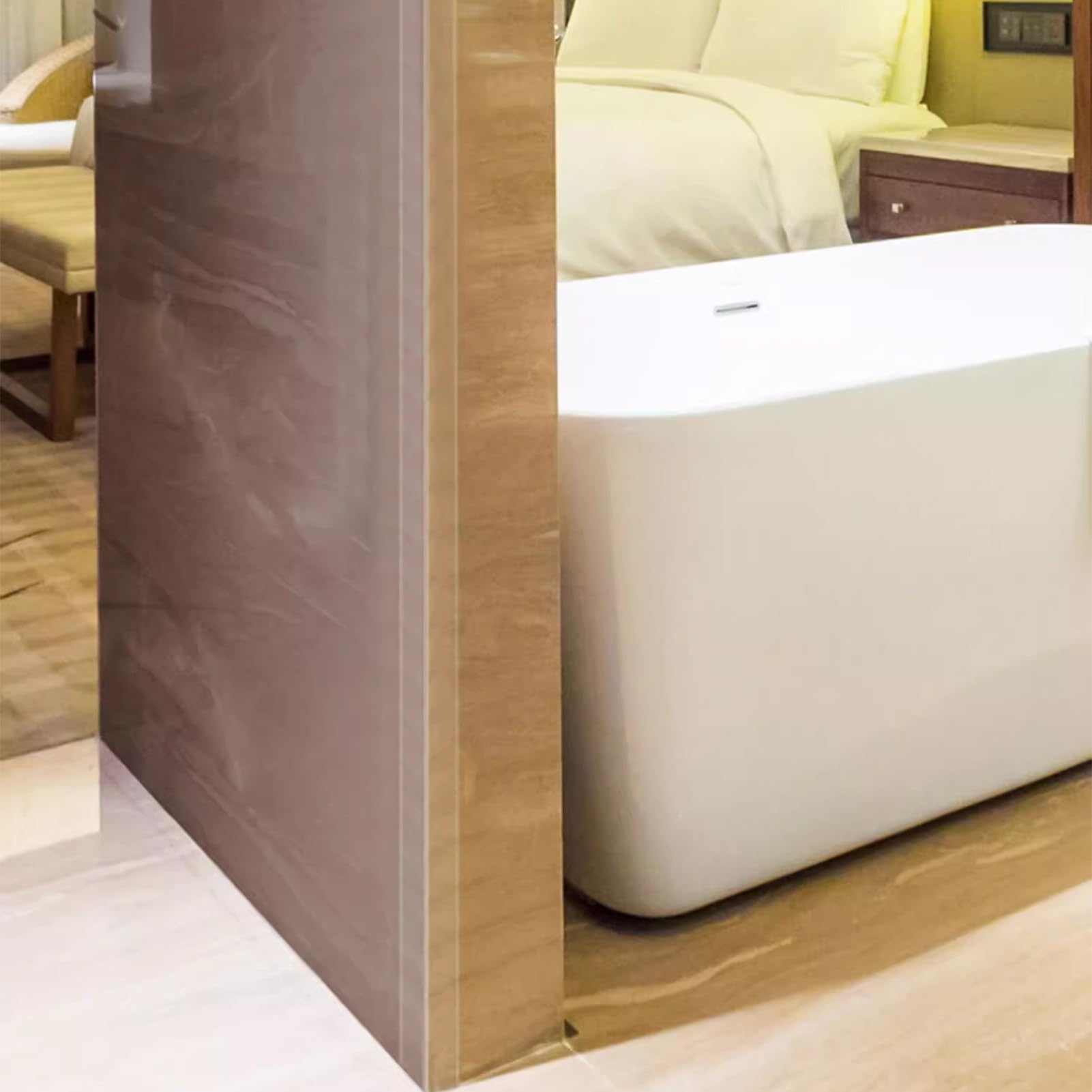 Protectores de esquina autoadhesivos transparentes en forma de L para muebles y escaleras