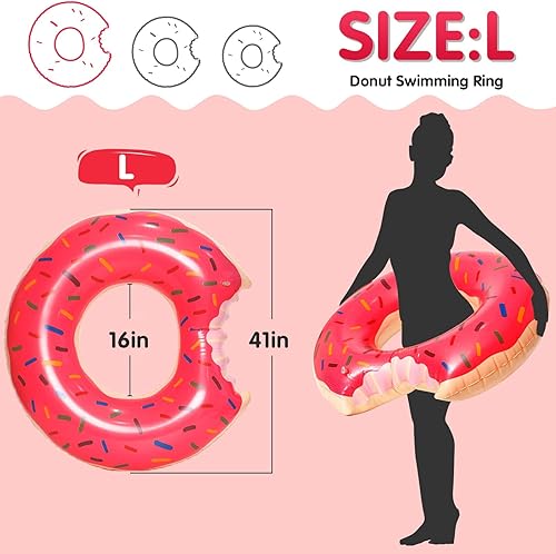 Miniatura 7 de DMAR Flotadores de piscina de rosquillas flotadores de piscina tubo rosquilla rosquilla flotador flotador rosquilla tubo interior rosquilla flotador