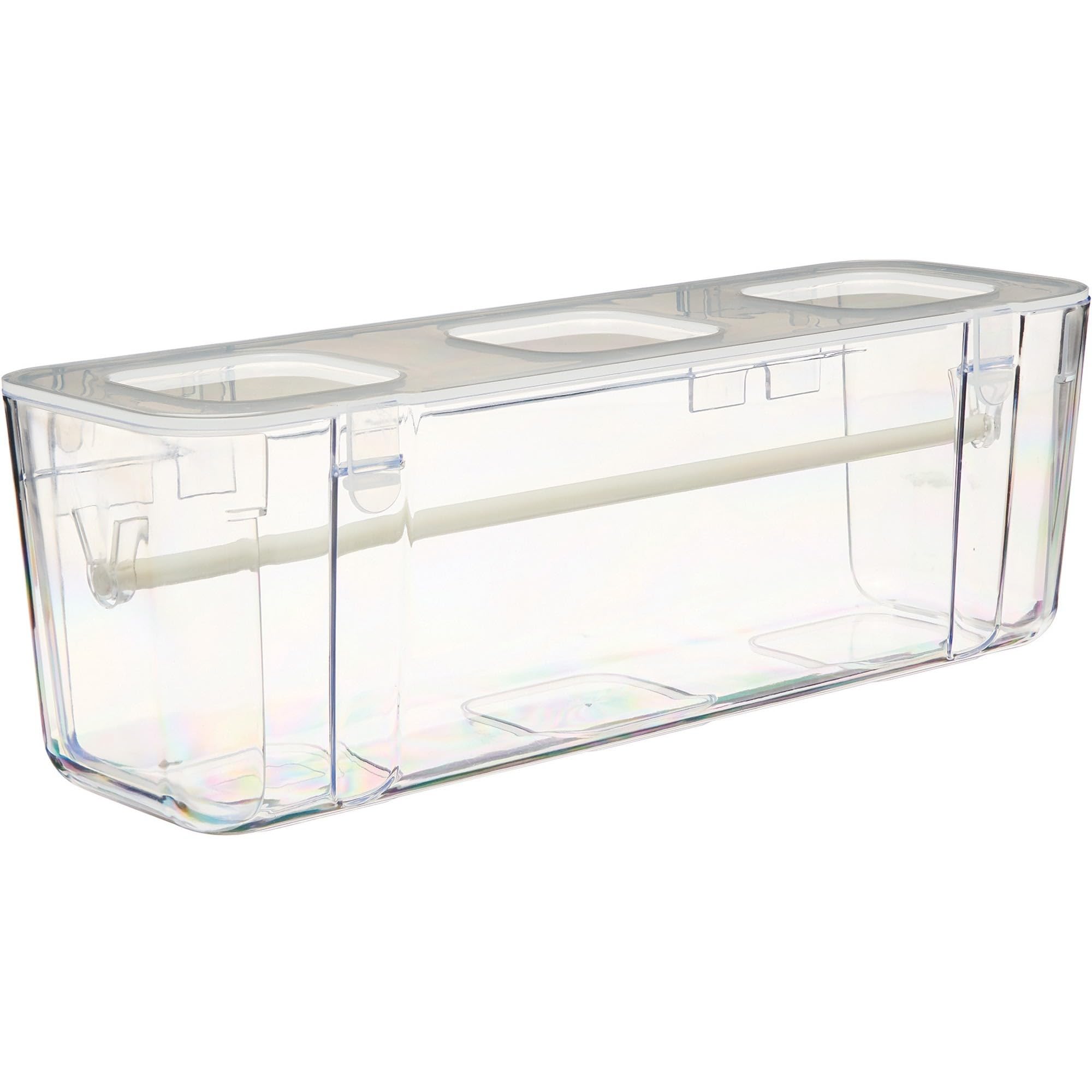 View 1 of ***DAMAGED - SEE NOTES/PICTURES*** Deflecto Ribbon Dispenser, Clear Plastic, 13.3" x 4.2" x 4.4"
