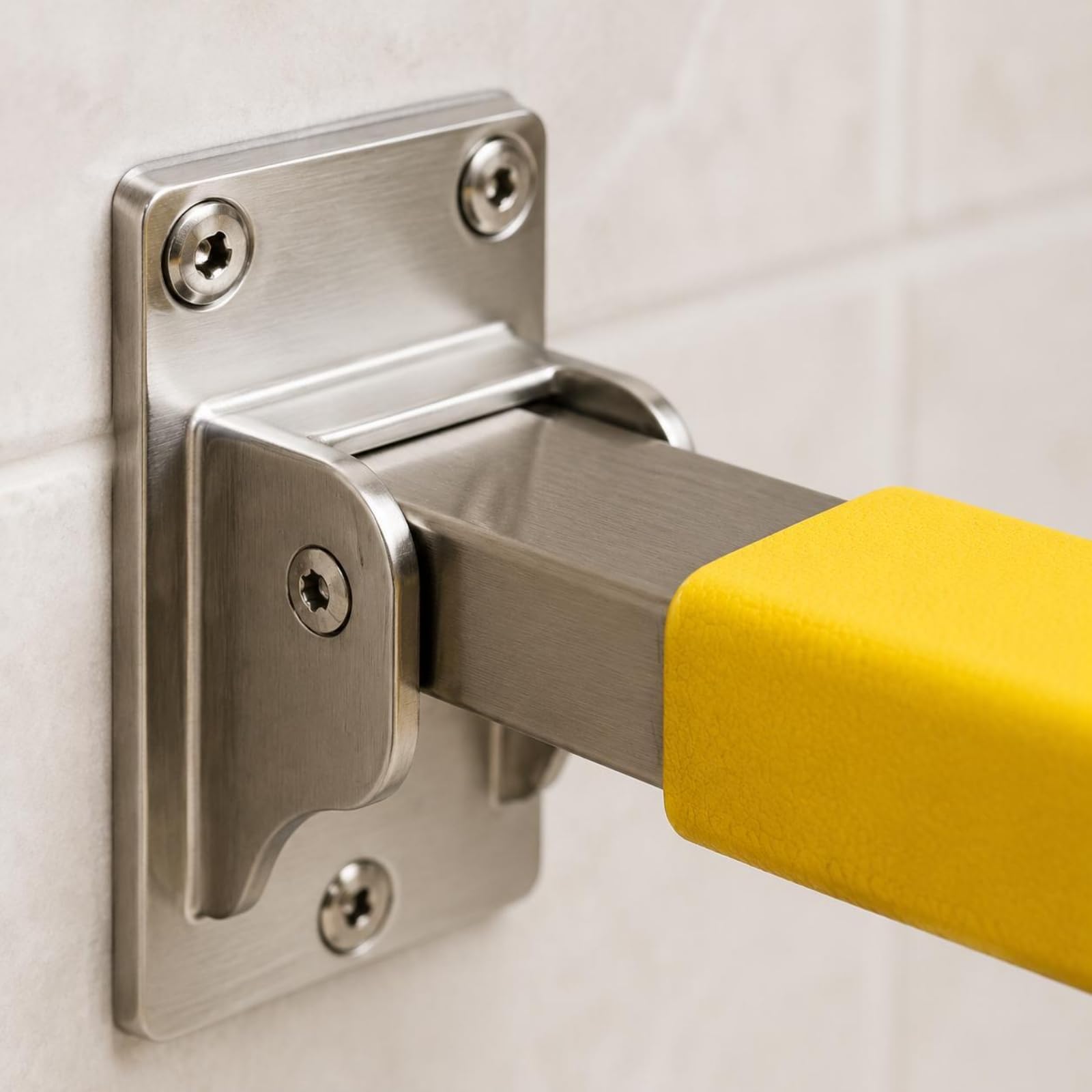 Corrimano Pieghevole per WC Barra di per, Bianco, Bianco Brillante, Corrimano Pieghevole Per WC 62CM Con Impugnatura Confortevole