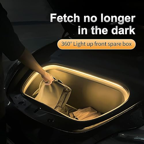 Miniatura 10 de Tira de luz LED Frunk para Tesla Modelo 3 2017 2018 2019 2020 Frunk Barra de luz LED para maletero delantero, accesorios de luces de decoración
