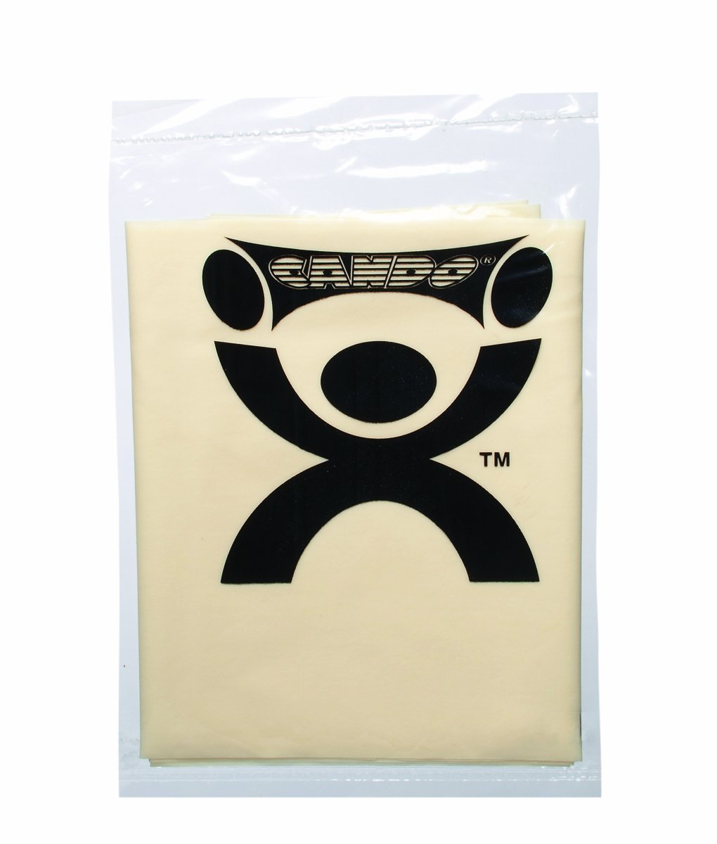 CanDo Low Powder Exercise Band 4' Length Tan xx-Light for Rehabilitation, Conditioning & Training