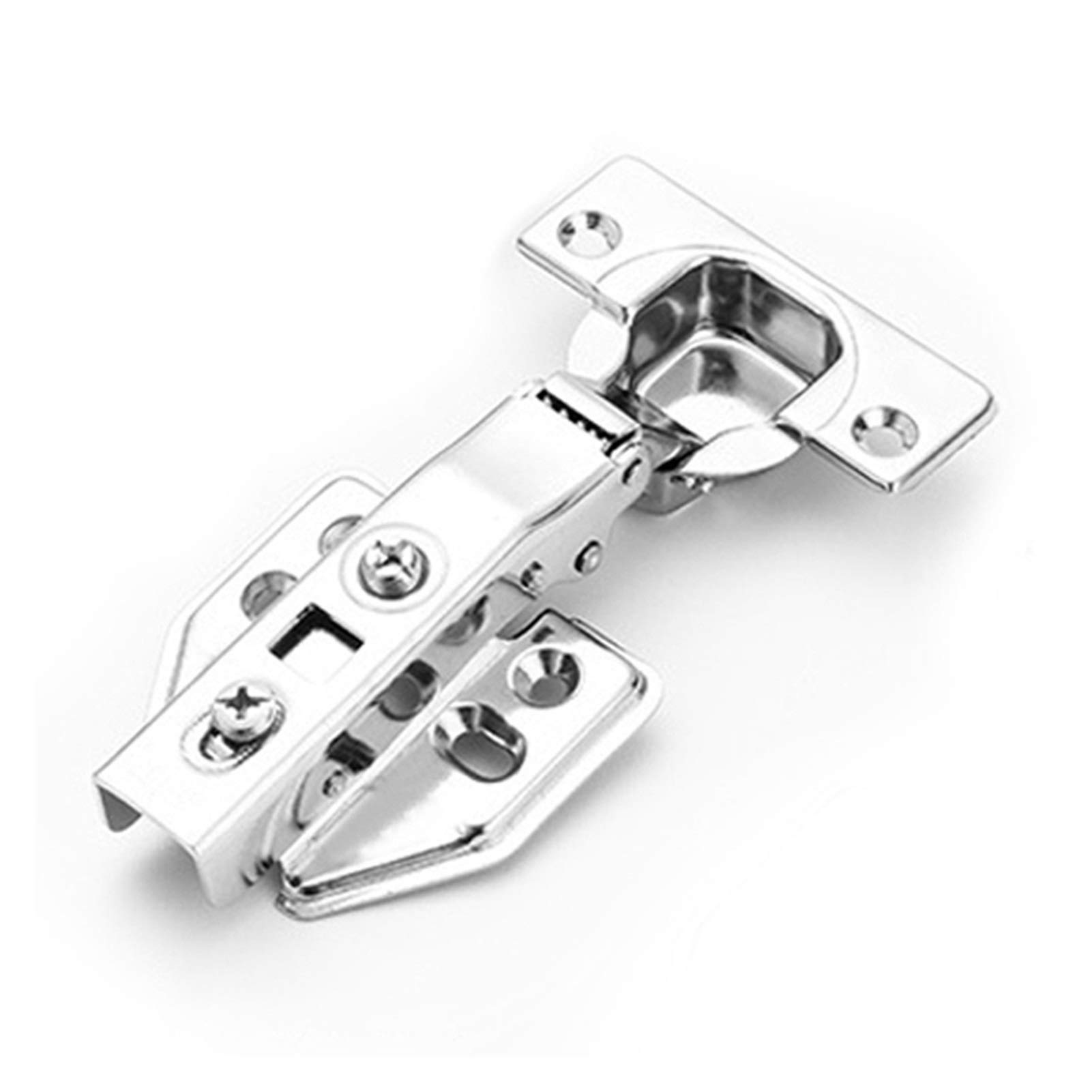 AUNANGLJSCS 4pcs Door Hinge, Stainless Steel, Hydraulic Damping, Cabinet, Soft Close, Buffer Silent, Furniture and Kitchen Hardware(Full Overlay)