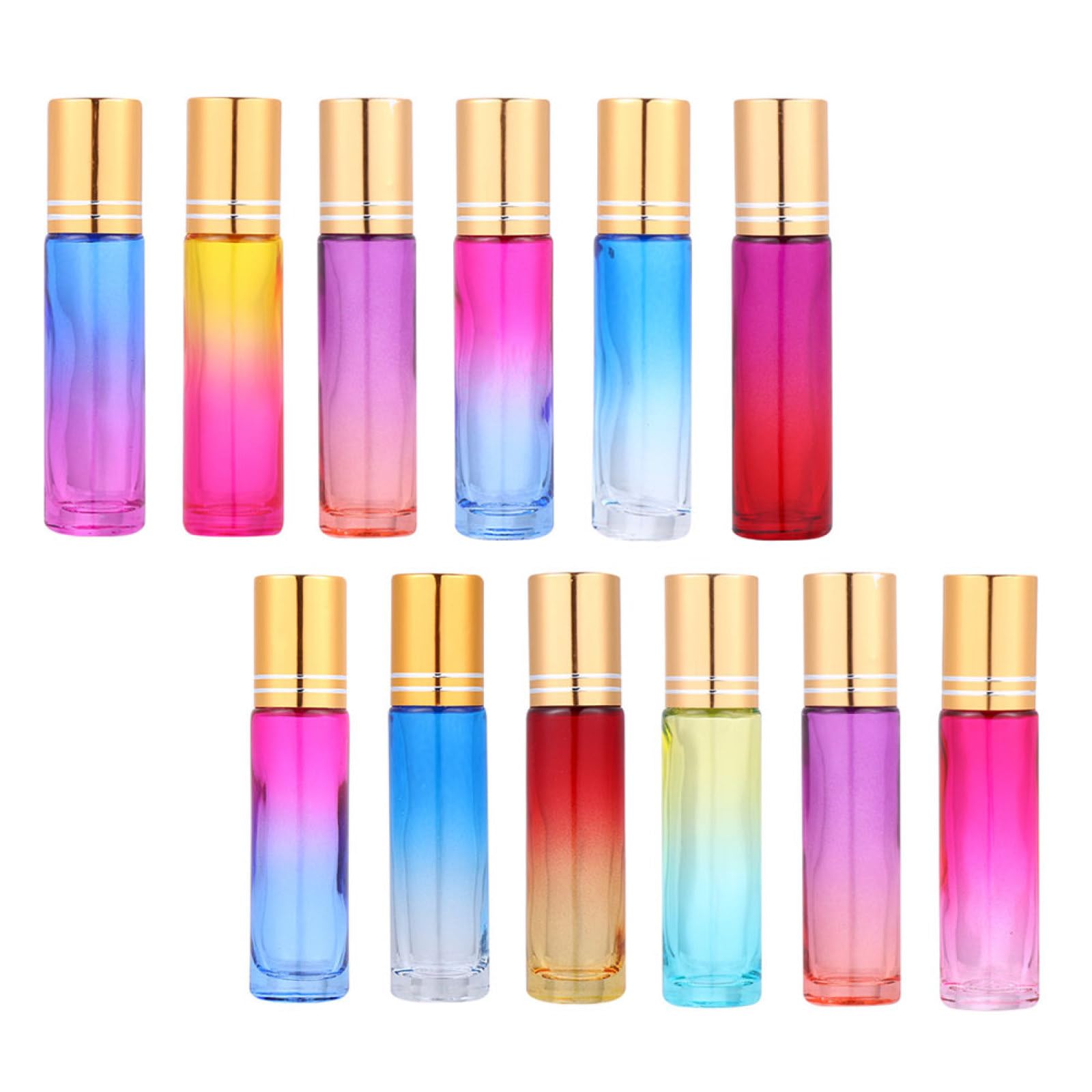 Boccette Roll-on in Vetro da 10ml, 20 Pezzi, Ricaricabili | Profumi e Oli da Massaggio, Facili da Riempire, Piccole e Portatili, per Viaggio e Cura Quotidiana Colore Casuale