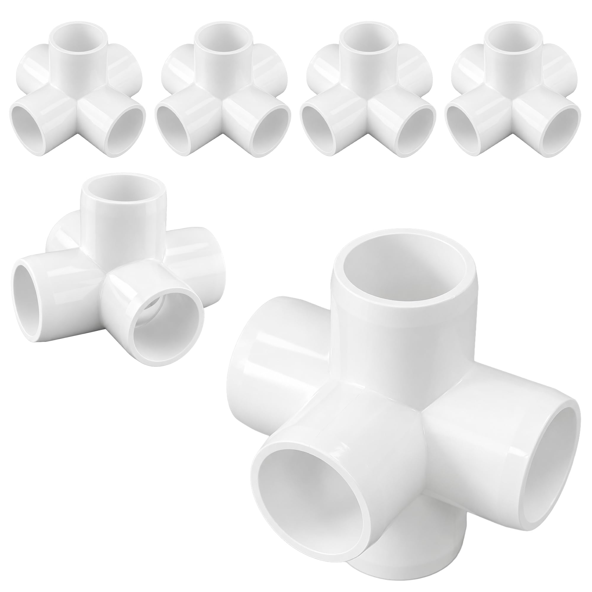 5 Way PVC Fitting 1 Inch, Furniture Grade 5 Way Cross Connector