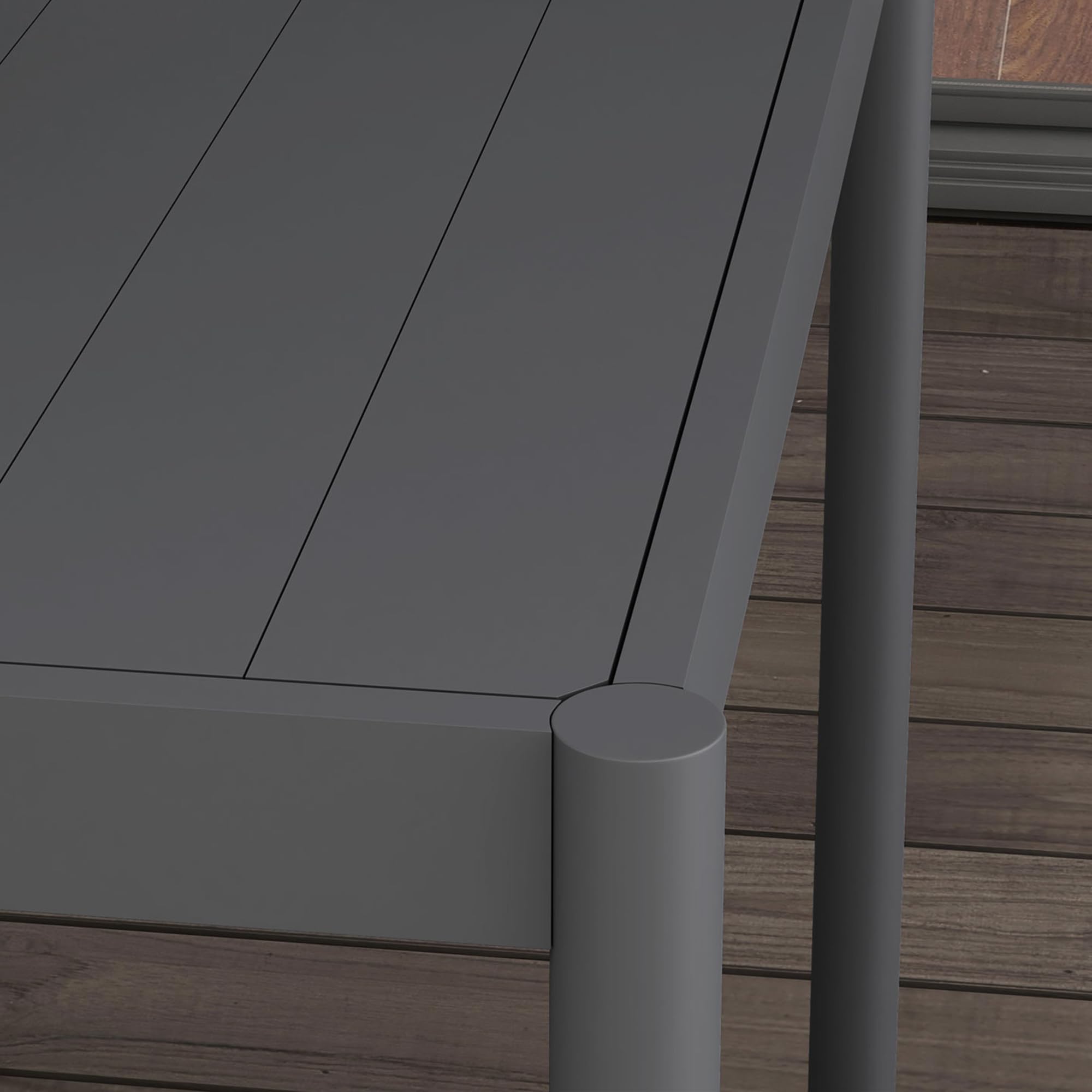 Outsunny Table de Jardin Rectangulaire 6 Personnes 145L x 90l x 74H cm Gris