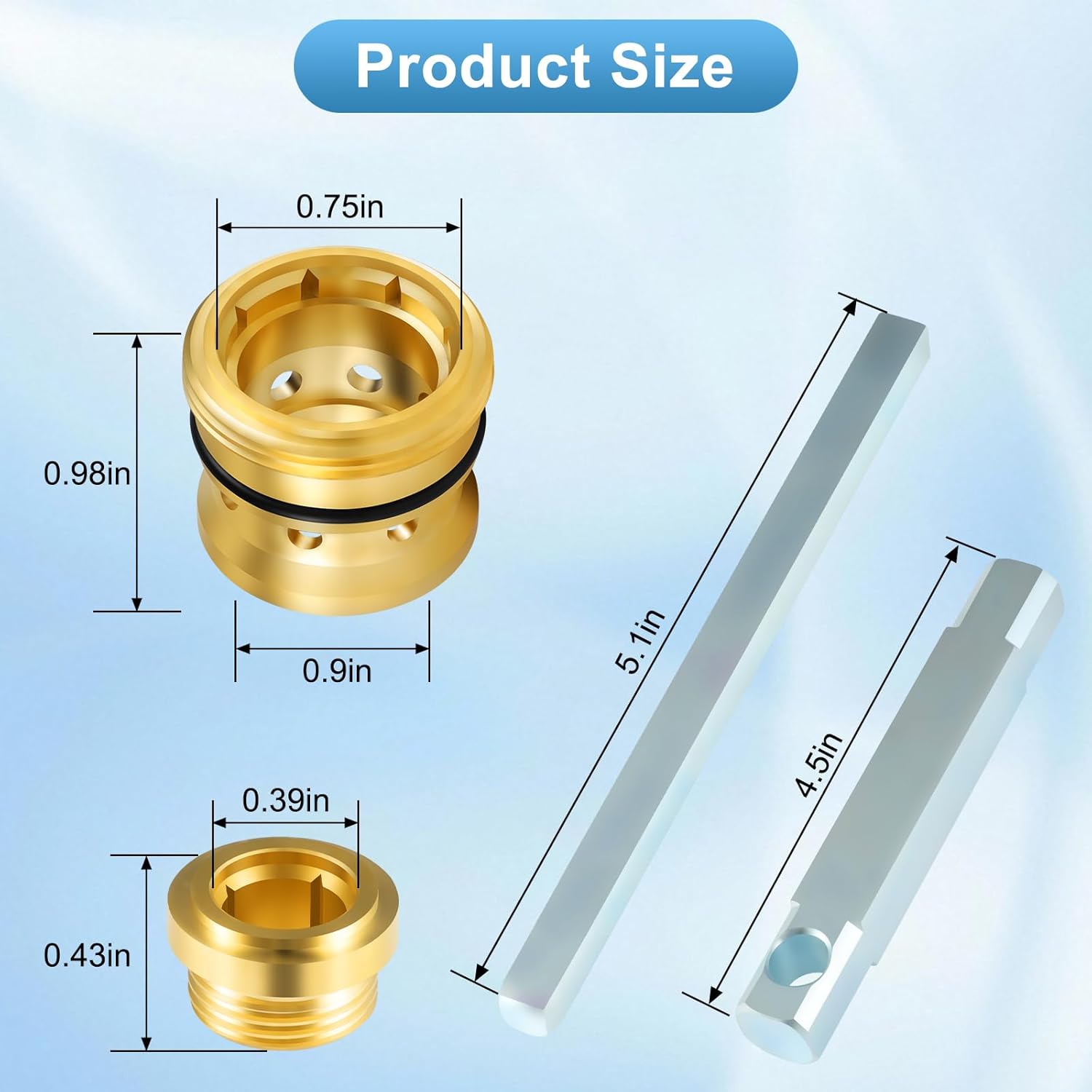 5 Sets TA-4 Hot and Cold Seats,Compatible with Symmons Temptrol Rebuild Kit, for Symmons Shower Valve, with T-35 A/B Tool Repair