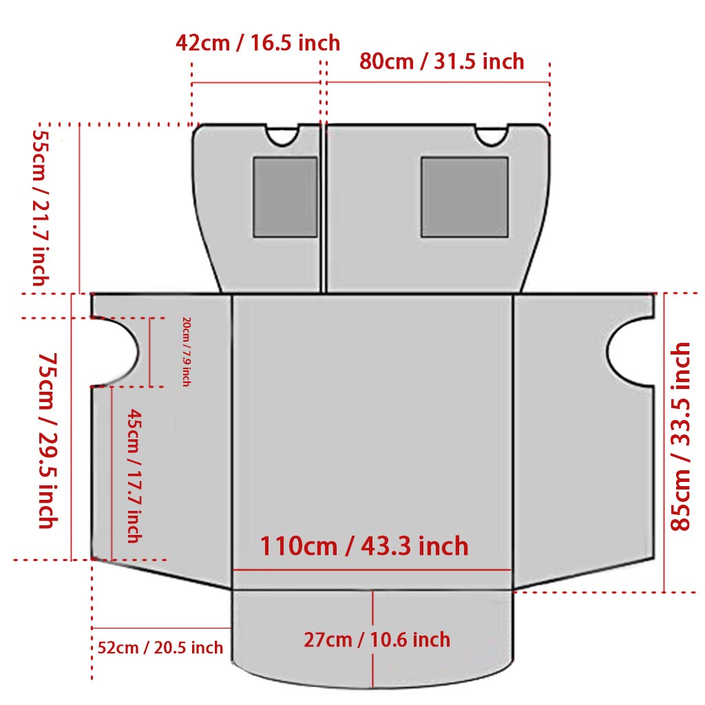 PSLER ® Maletero Cubierta de Carga Revestimiento Trasero Asientos Almacenamiento para Wrangler JK 2007-2017 y para Wrangler JL 2018-2023