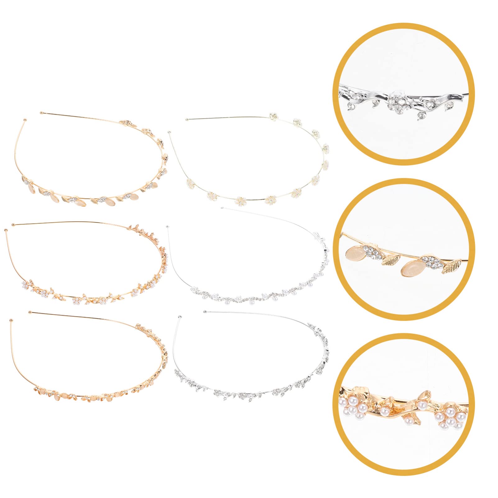 FRCOLOR Sets Einzigartiges Stirnband Perlen Haarschmuck Stilvoller Haarreif Für Freunde Und