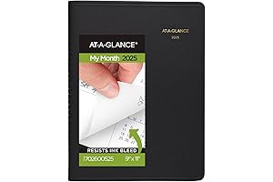AT-A-GLANCE 2023 Monthly Planner, 9" x 11", Large, 15 Months, Black