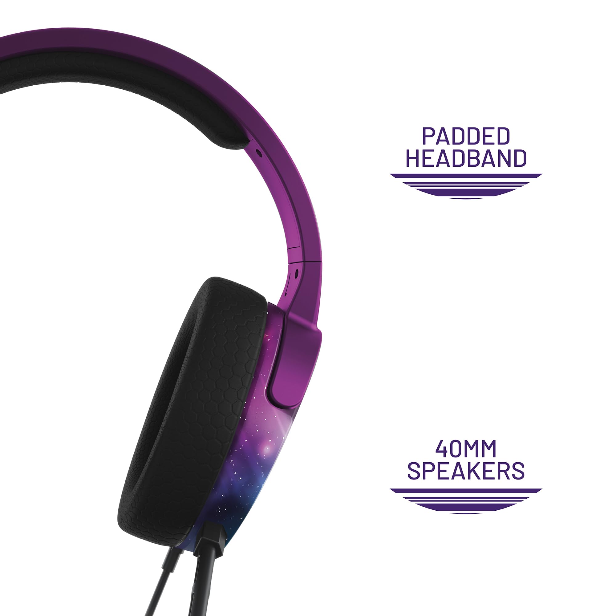STEALTH PANTHER Cosmic - Casque de Gaming Supra-Auriculaire Compatible avec PS4/PS5, XBOX, Switch, PC avec Micro Flexible, Prise 3,5mm, Câble 1,5m, Léger, Confortable et Durable
