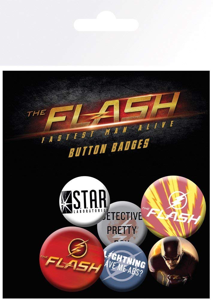 Gb Eye Multi-Coloured Dc Comics Bp0624 "Mix" The Flash Badge Pack, Multi-Colour