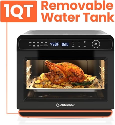 Miniatura 6 de Nutricook Horno freidora de aire de vapor Steami de 24 litros, multicocina de encimera de convección 11 en 1 con tecnología de vapor real, freír al