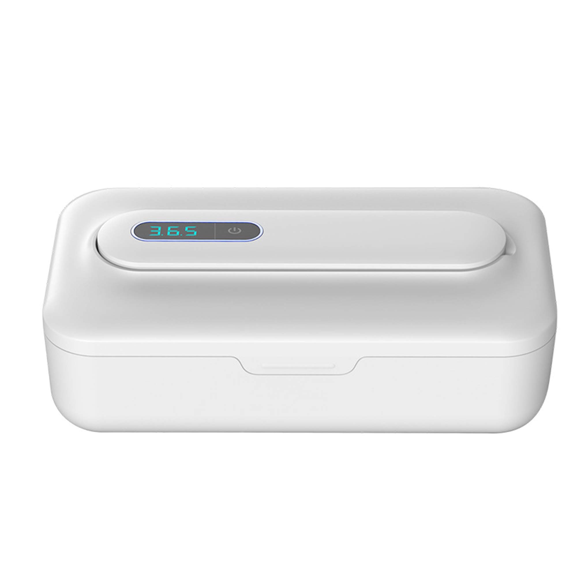 Scatola Disinfettante Luce UV Portatile Sterilizzazione con Ozono Ultravioletti Bacchetta Disinfettante UV Rimovibile, per Cellulare, Strumento Pulizia Cosmetica,Bianca