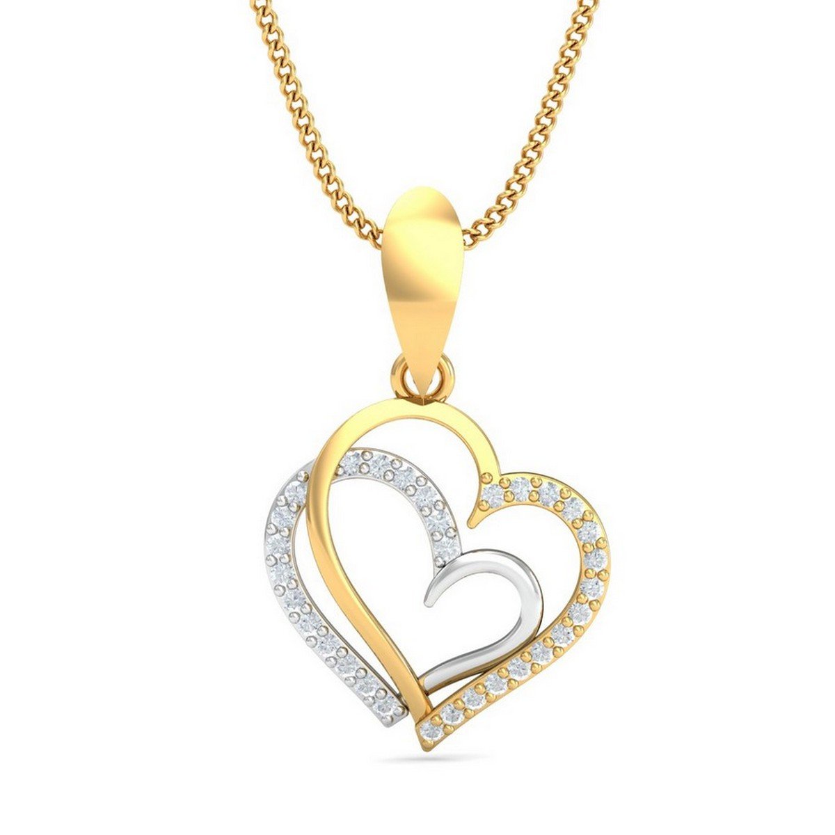 14KT Yellow Gold Insta Love Pendant for Women-image-17