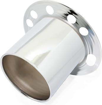 Topline Products C128 Chrome 4.25 Wheel Center Cap | Open Derby Push-Through Design
