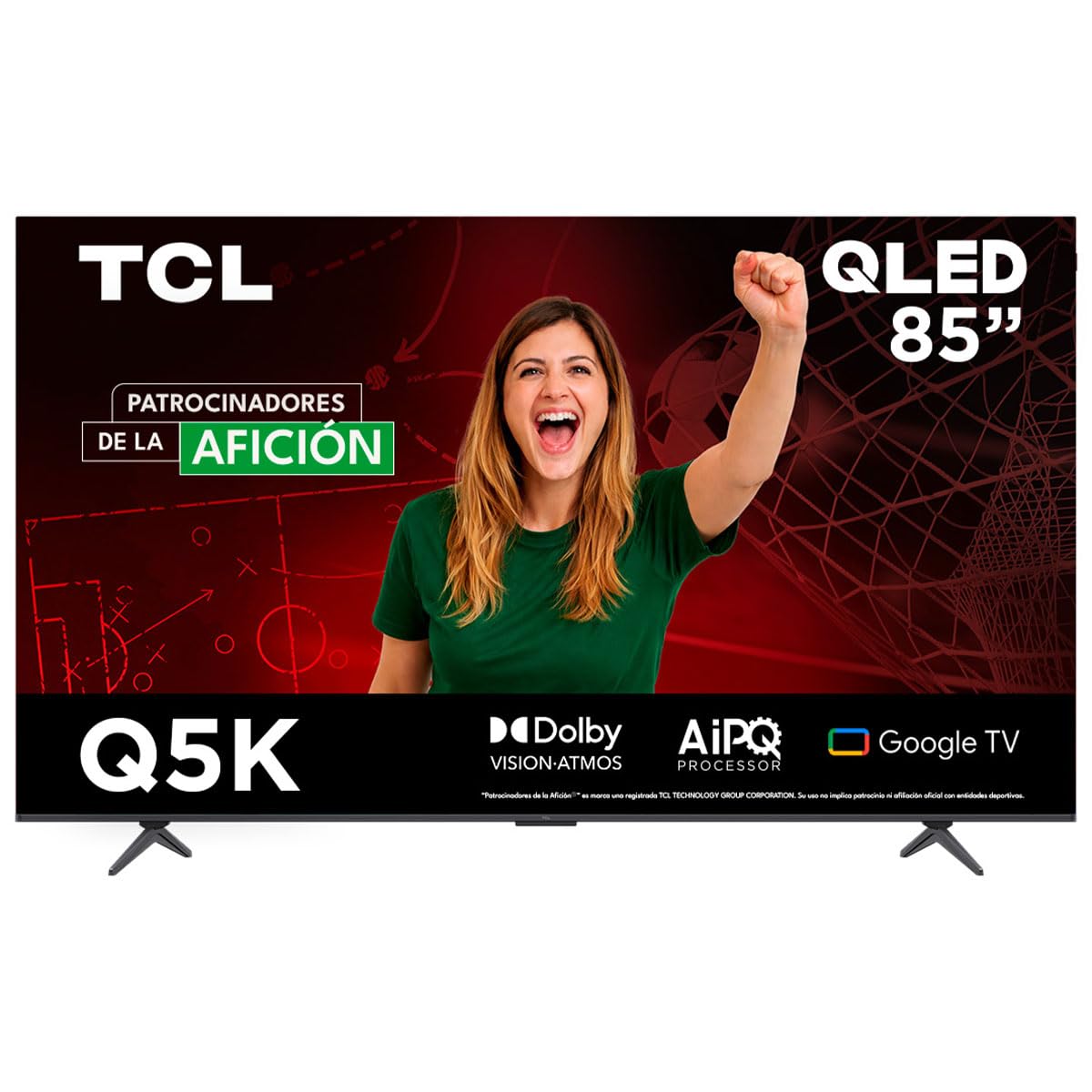 TCL Smart TV 2025 Pantalla 85" 85Q5K Google TV QLED 4K Google Assistant | Hands Free Voice Control | Alexa | VisionHDR10+| AiPQ™ | Micro Dimming | NITS350 | Panel 60 Hz - 85