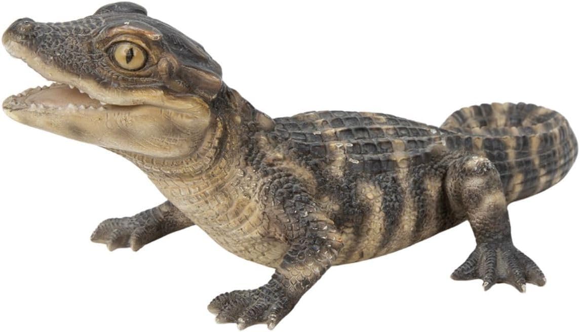 Oubia Baby Alligator 10.0 x 5.0 x 3.3 inches (25.5 x 12.6 x 8.5 cm) Doll Figurine Figurine Animal Garden Decoration Alligator H14049