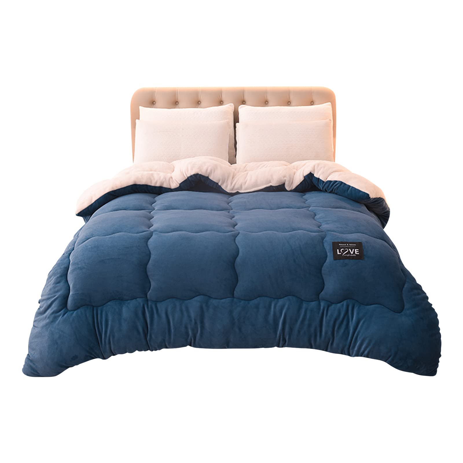 Ergocar Manta, Acogedora Manta Reversible de Sherpa, Mantas de Peluche Extra Suaves y Esponjosas, Manta Gruesa de Invierno para Sofá, Cama, Viaje, Sala de Estar