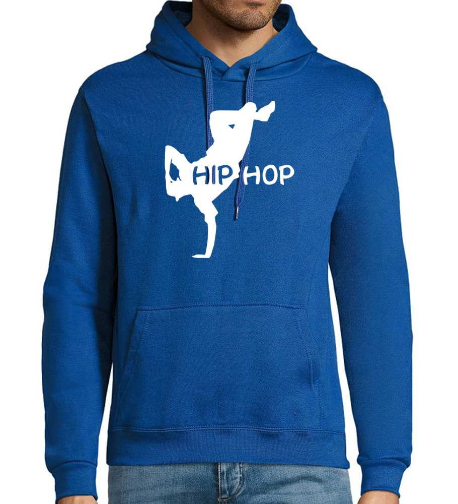 Hip Hop - Felpa con cappuccio da uomo, Blu Royal, XXXXL