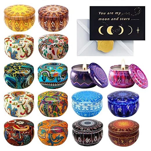 YUTUY Velas aromática,16 PCS Velas Perfumadas de Regalo,Velas Aromaticas Decorativas,Juegos de Velas para Cumpleaños Aniversario,Día de la Madre,Navidad,Regalos Mujer