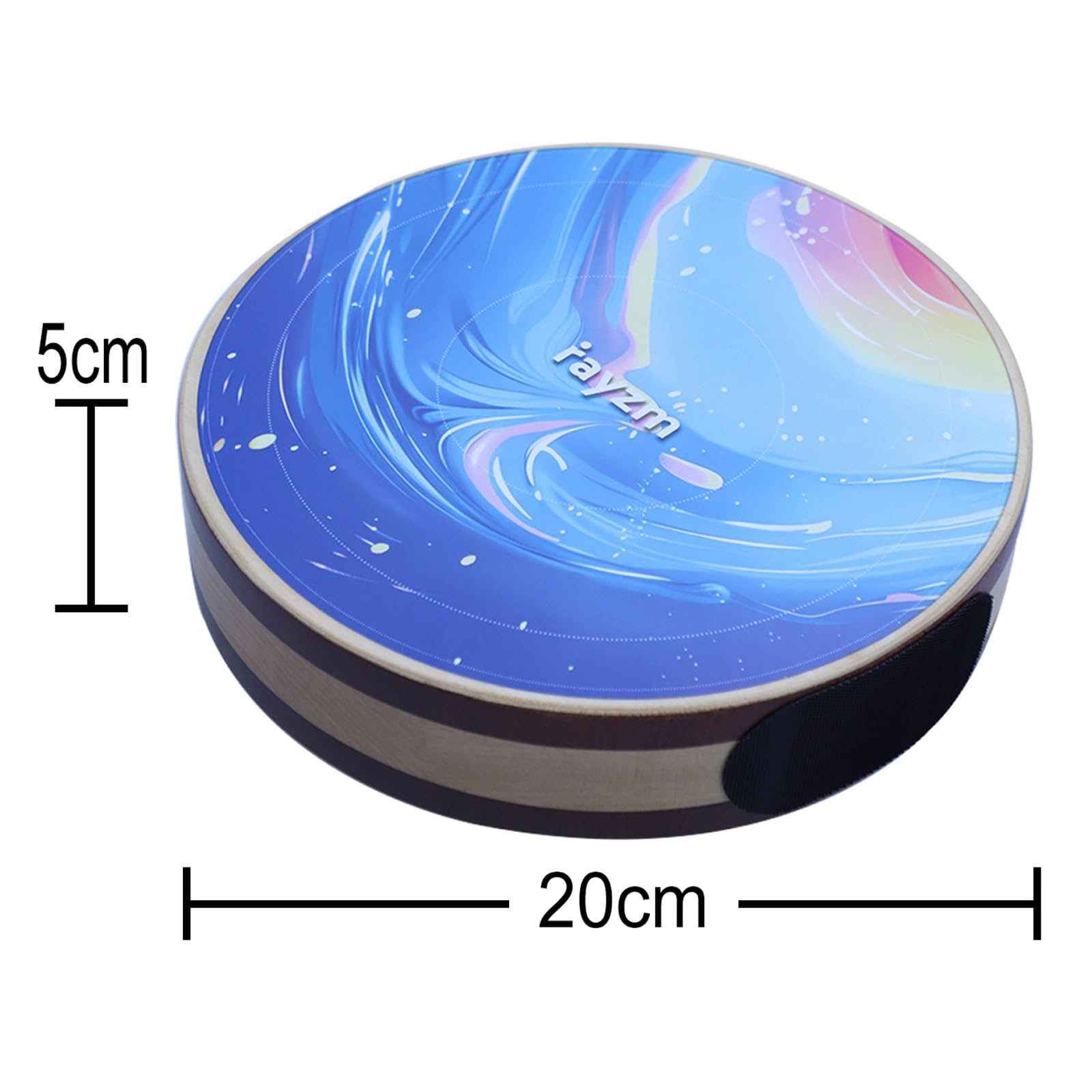 rayzm Cajón Shaker 2 en 1 avec Maracas, Boîte à Percussion Manuelle en Bois de Bouleau 20 cm, Double Surface de Frappe, Zones Multi-Tonalités, Billes Sizzle Intégrées, Housse de Transport
